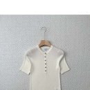 니트 반팔, 골지 니트, 헨리넥 니트, 슬림핏 니트, 수입보세 니트 이미지