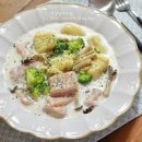 크림 감자뇨끼 만들기 감자 뇨끼 반죽 삶은 감자요리 이미지