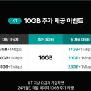 요즘 kt망 알뜰폰 매월 데이터 10GB추가 이벤트 괜찬네요 이미지