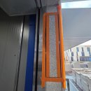 세븐일레븐 안성1공단입구점 | 보안셔터 입구 아래 협소한 공간 포천석 외벽대리석 교체 안전한 출입구 완성