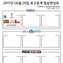 2017년 6월 29일 (목요일) 축구중계 방송편성표 이미지