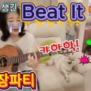 마이클잭슨 Beat it 통기타하나로 커버중 개고양이 대환장파티 이미지