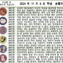 2024년 11월 6일 운세 및 세상 소식 이미지