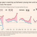 Z 세대에서 특히 심각하다는 성별 간 정치적 신념 격차 (한남의 위엄) 이미지
