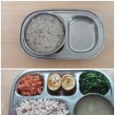 4월 23일: 쇠고기죽 / 수수밥,황탯국,달걀장조림,참나물무침,배추김치/케첩떡볶이&발효유 이미지