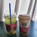 씨유 영등포아크로타워점 | 라떼와 키위케일샐러리 클렌즈 주스 2잔에 할인받고 6700원/ 이디야커피 영등포아크로타워점 배달후기