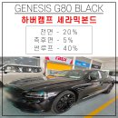블랙썬팅 | 울산 G80 블랙에디션 썬팅 추천 하버캠프 세라믹본드 시공 후기