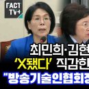 최민희·김현 연타에 X됐다 이미지