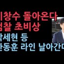 이창수 서울중앙지검장 돌아온다. 검찰 난리났다 박세현 등 한동훈 라인 다 날린다. 오동운 우종수 본격수사 ﻿성창경TV 이미지