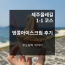 [제주맛집후기] 제주 올레길 1-1코스 우도 맛집 땅콩 아이스크림 : 우도왕자이야기