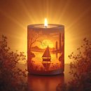 노을빛 풍경 이미지