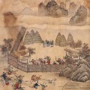 [옛 그림속 우리 나무] ＜수책거적도(守柵拒敵圖)＞ 속 싸리나무 이미지