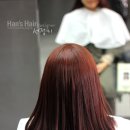서쌤헤어 | 레드오렌지컬러가 잘 어울리는 긴머리스타일~ 한스헤어를 방문해주신 고객님 시술후기입니다