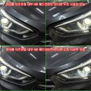 #창원시수입차라이트복원전문점에서 싼타페 더프라임 차량이며 HID 헤드라이트(전조등) 광도 미달 불량로 진영에서 저의샵 방문 수리. 이미지