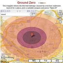 美 DTRA의 서울, 오산, 부산, 3개 도시 핵폭격 시뮬레이션 이미지