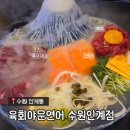 수원 인계동맛집 추천 육회야문연어 - 수원시청 술집 화산섬 육회 육사시미 연어 후기