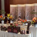 4493 | 신라호텔 라일락홀 화조도 2단 생화+분재 돌잔치 출장후기