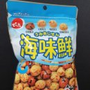 아지의스낵 | 덴로쿠 우미 아지 센 4가지 해산물 맛 땅콩 과자
