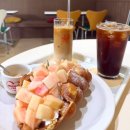 제이포텐 | 운정 맛집 무드130 디저트 카페 추천, 복숭아 에그 와플 맛집