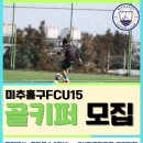 인천미추홀구FCU15에서 1,3학년 골키퍼를 찾습니다~ 이미지