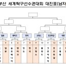 부산 세계탁구선수권대회 8강 대진표(남자) 이미지