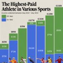 7개 프로스포츠에서 가장 많은 수익을 올린 선수 이미지
