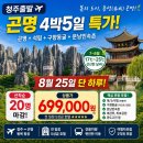 ✈️ [청주출발] 8월 25일 단 하루! 곤명 4박 5일 특가 이미지