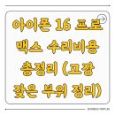 아이폰 16 프로 맥스 수리비용 총정리 (고장 잦은 부위 정리)