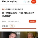 美 , WTO도 압박…“韓, 개도국 지위 반납하라” 이미지