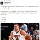 [DEN]NBA 역사상 최초로 개막 4경기에서 트리플더블 2회 & 40득점 2회를 동시 달성한 니콜라 요키치 이미지