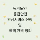 고령소방서(대가야119안전센터) | 독거노인 응급안전안심서비스 신청 및 혜택 완벽 정리