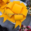 플로라리본공방 | 60cm 빅사이즈 초대형꽃리본 제작했어요 개나리색조형물 오브제 후기 지역행사이벤트축제