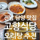 담양 현지인 맛집 추천, 엄마랑 다녀온 고향식당 오리탕 후기