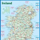 아일랜드 지도(공항위치안내, 고속도로) 이미지