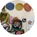 자성대노인복지관 | #자성대노인복지관 7월 생활공예수업 #자수꽃브로치 만들기