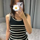 TOP JOY | Review. 조이그라이슨 스트라이트 슬리브스 니트 탑 후기 ✶ joygryson Stripe Sleeveless Knit Top