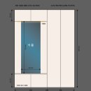 지에스(GS)25 학하리슈빌점 | 대전 도안동 리슈빌아파트 리모델링: 슬림 3연동 화이트 모루 유리 중문, 신발장 맞춤 제작