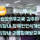 법정의무교육 와우벤쳐스 김주아강사 강의후기 / 장애인인식개선교육 직장내 괴롭힘예방교육