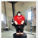 글씨 스티로폼 조각, 캐릭터 FRP 조형물 제작은 예가