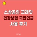 국민건강 | 소상공인 자영업자 부담경감 크레딧 사용 후기 -건강보험 국민연금