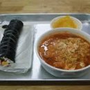 김밥에 라면 이미지