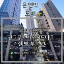 광교월드마크 | 수원 도배 / 광교푸르지오월드마크 오피스텔 거실 벽 부분도배