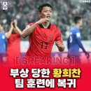 황희찬 팀훈련 복귀 이미지