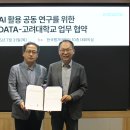 고려대학교 융합데이터과학대학원 | [코데이터] 고려대학교와 AI 활용 공동 연구를 위한 업무협약 체결