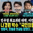 "국민의힘 당명 바꾸겠다" 나경원 박수ㅋ.. 한동훈 댓글팀 잡았다, 양문석 24개 계정 6만 글 찾았다 분석 시작!! (민주당 최고위원 이미지