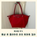 롱샴 르 플리아쥬 라지 토마토 컬러 기저귀 가방 후기