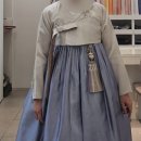 치마저고리 | 휘랑9 - 신부 어머니 한복 피팅 후기(아이보리 저고리/하늘색 치마)