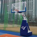 김해제일고등학교 | 김해 진영제일고등학교 이동식 농구대 및 축구골대 설치 사례 │ 학교 운동장 체육시설 시공 후기