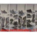 8폭병풍 산수화,천목시/춘강畵 이미지