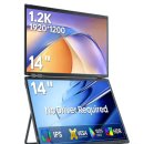 제우스슬롯PC | 휴대용 모니터 듀얼 스크린 1920*1200 1.2K 트리플 PC 디스플레이 노트북 화면 확장 접이식 스택형 듀얼...